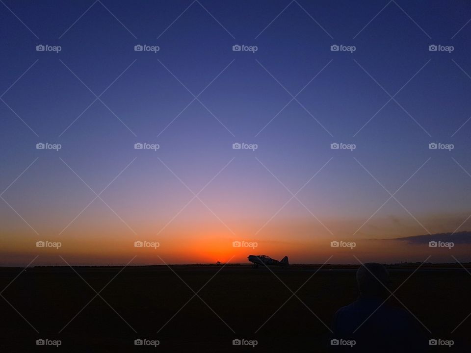 Airshow, sunset