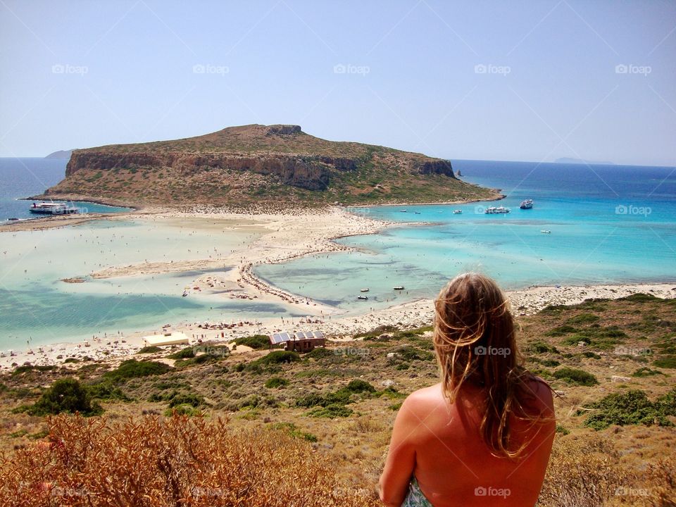 First view of Balos beach in Crete .. memorable moment 💙