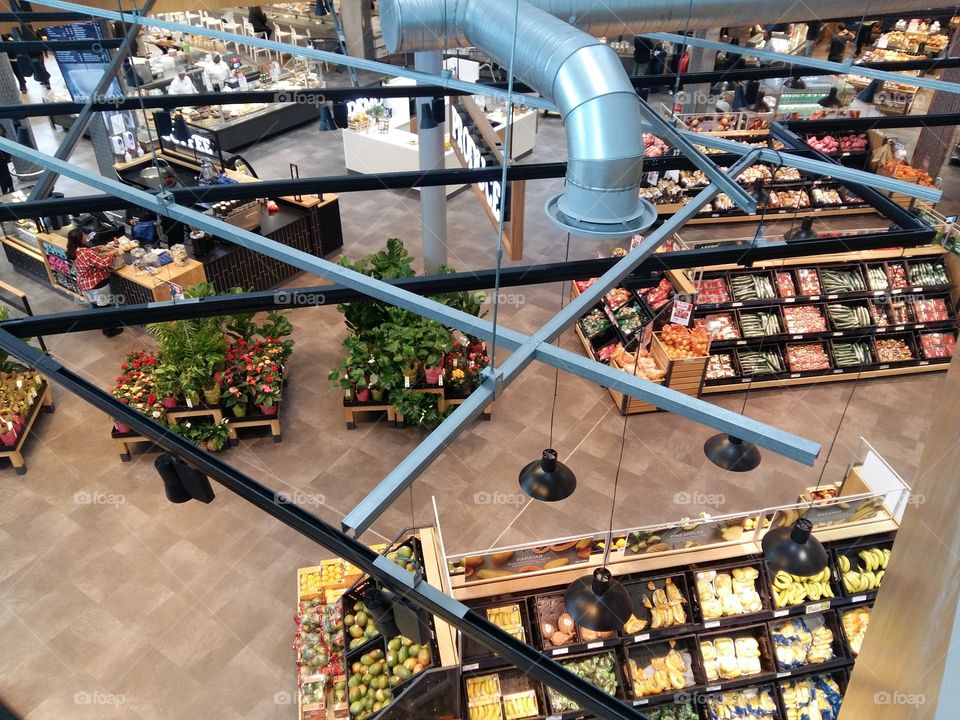 The market. Love the lines in this fresh produce market.