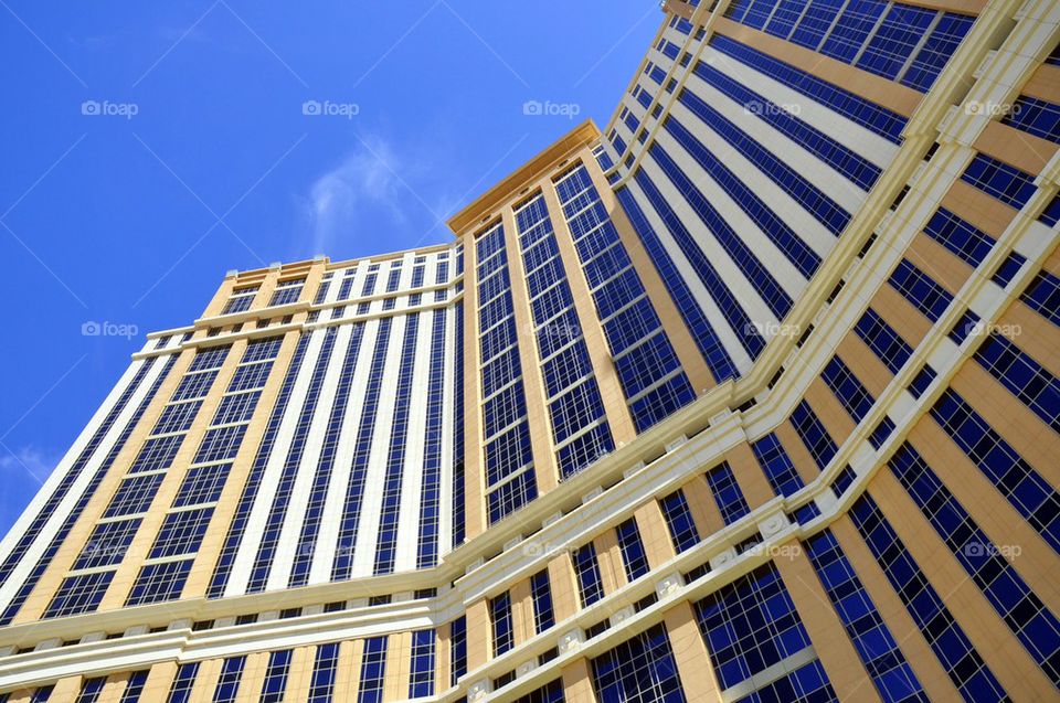 Looking up at a building