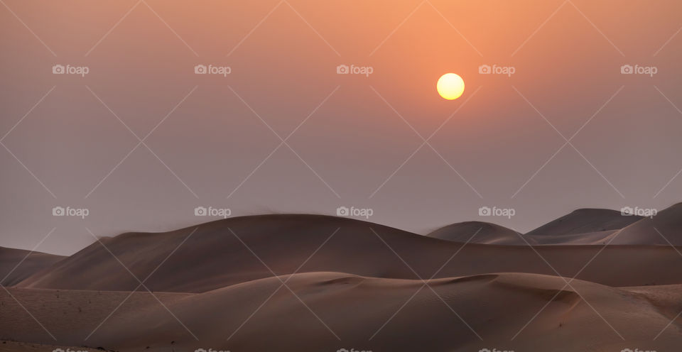 Sunrise in the desert