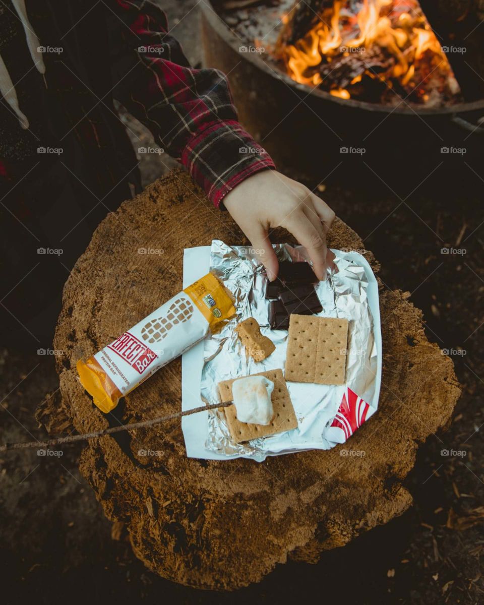 brown biscuit near chocolate.. 💙💜