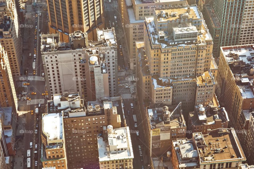 Aerial view of New York City from Empire State Building