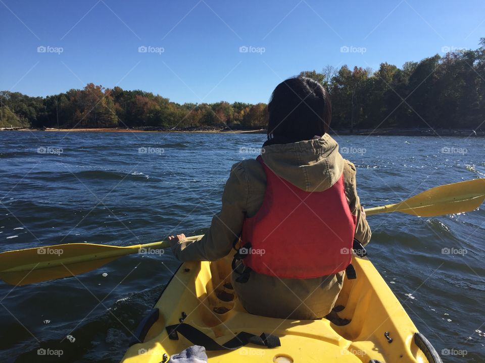 Kayaking. My friends first time on the water. 