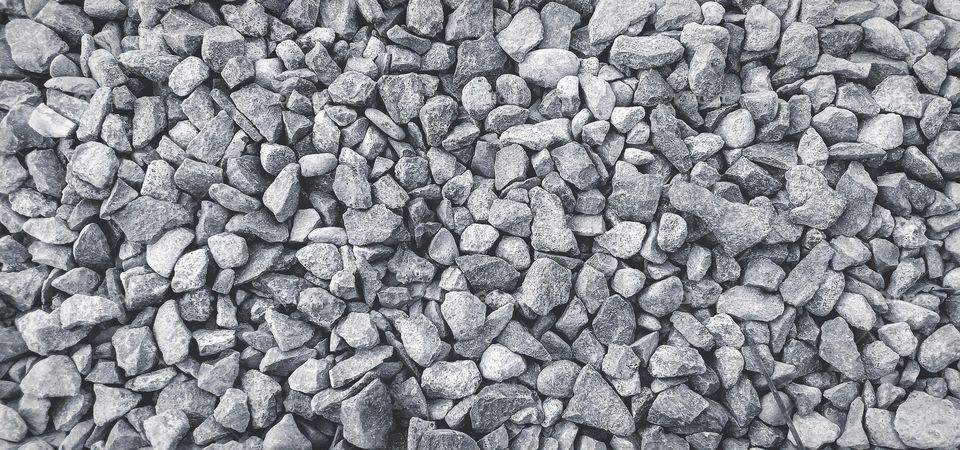White pebble stone background, road stone