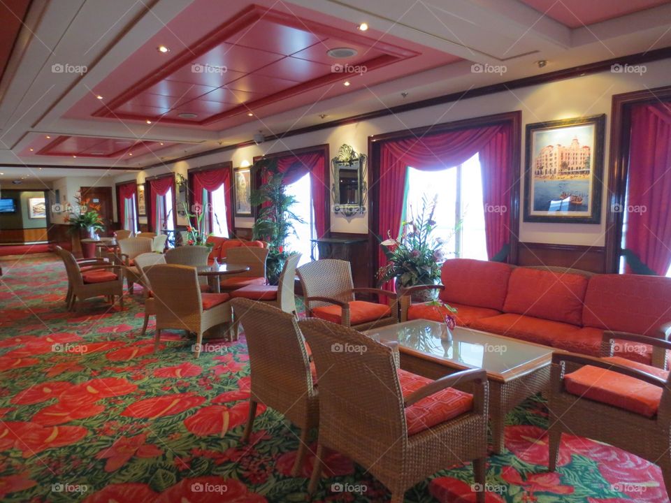 Lounge. Cruise ship 