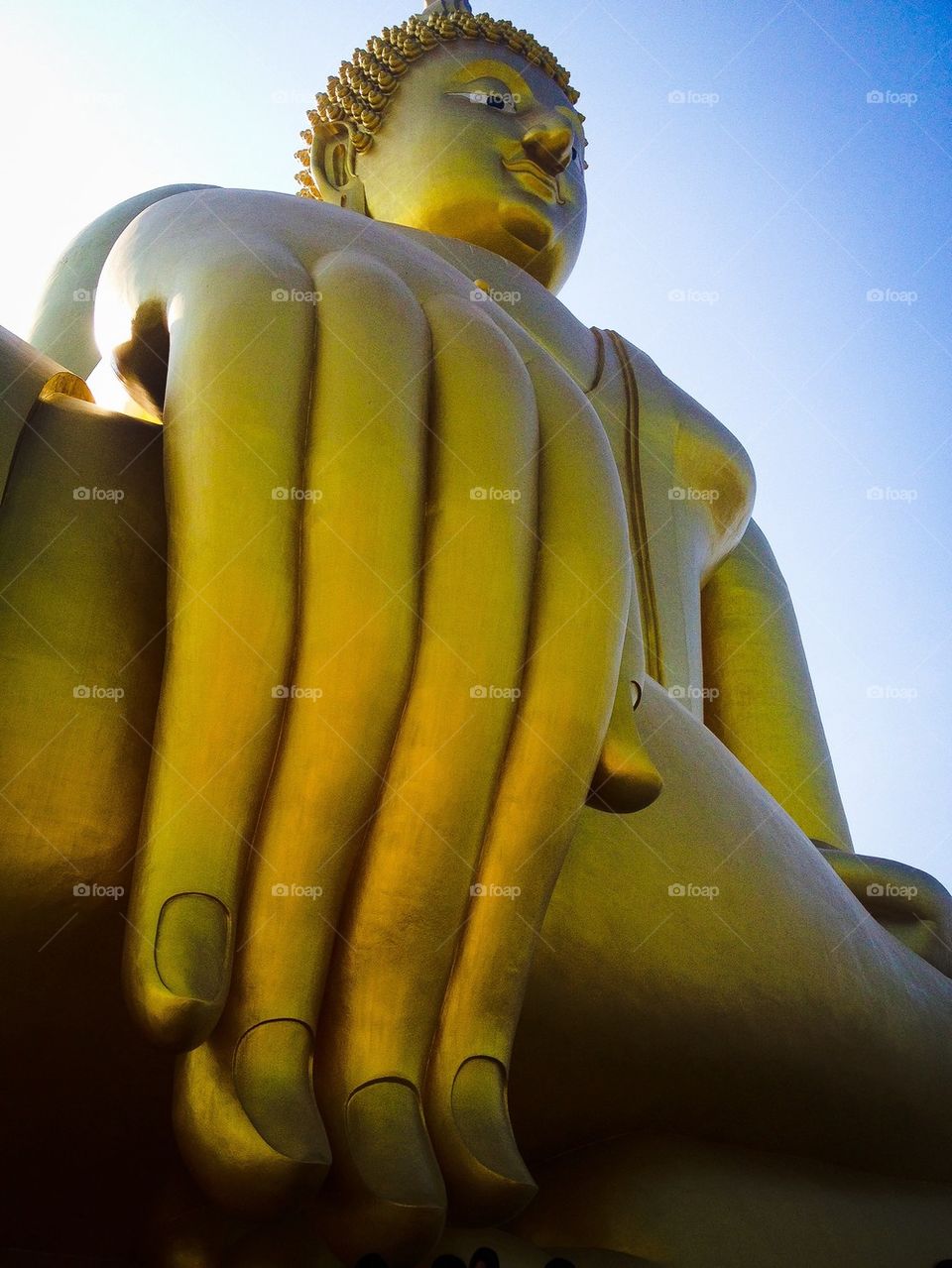 The great image of buddha in Thailand.
