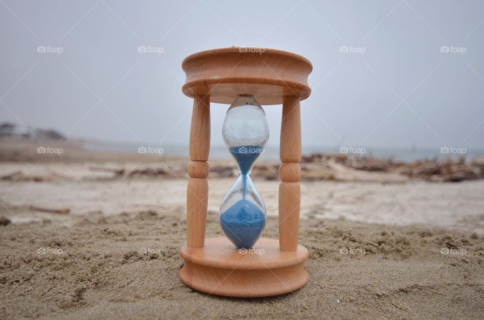 hourglass on the sand