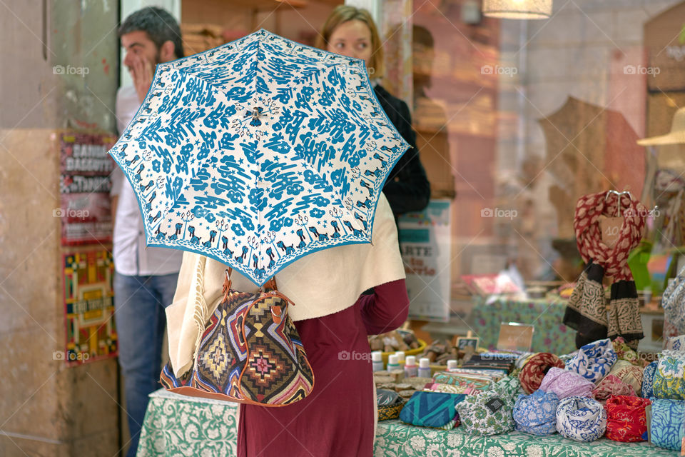 Blue umbrella 