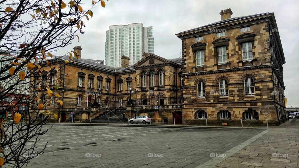 Custom house from far away in Belfast,Northern Ireland