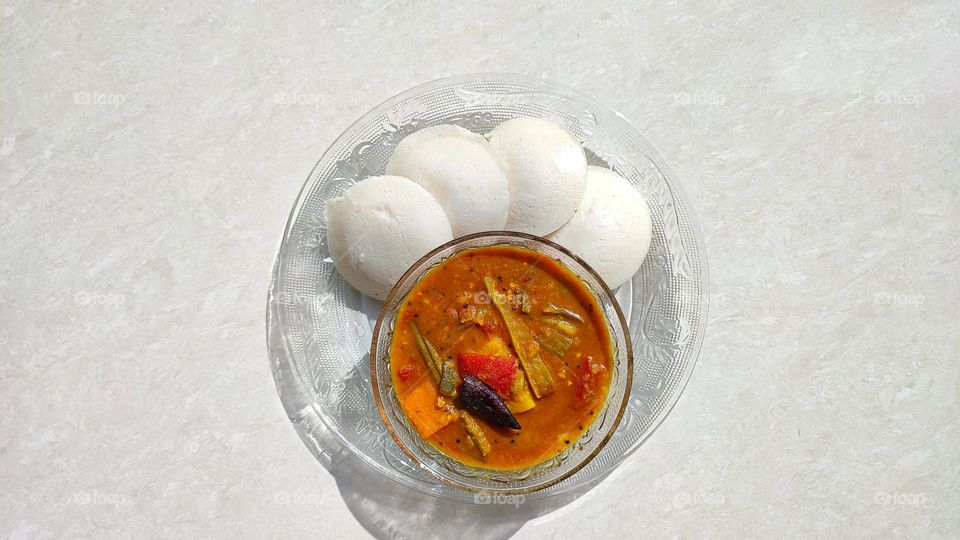 Idli and sambar