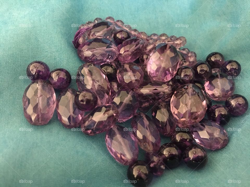 Another view of amethyst beads