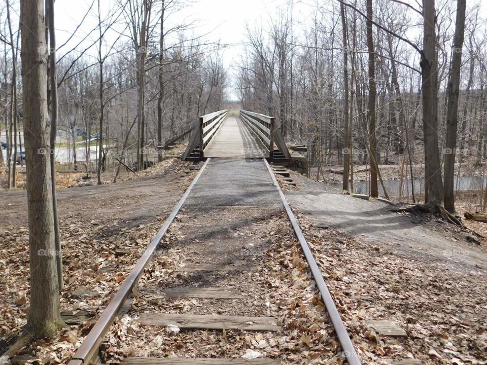 abandoned railway tracks converted into a walking trail