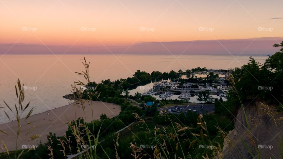 Sunset over the bluffs
