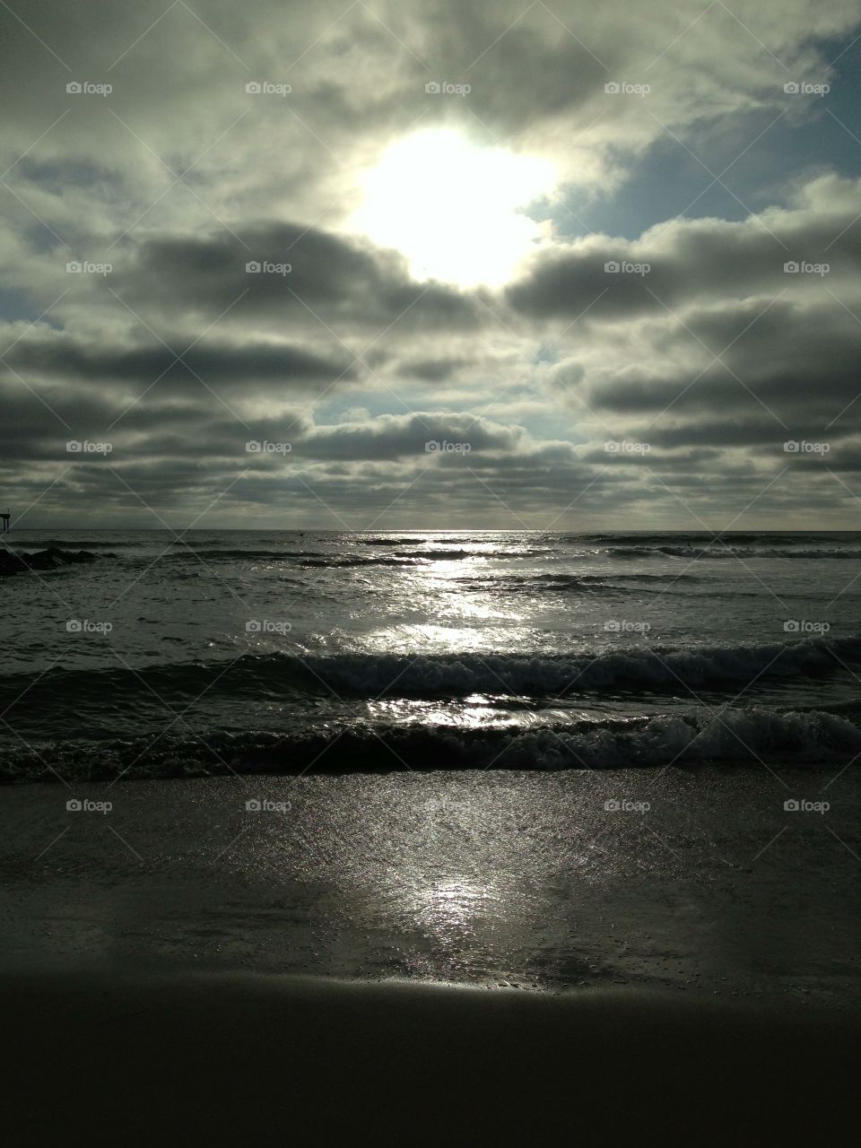 Water, Sunset, Storm, Sea, Beach