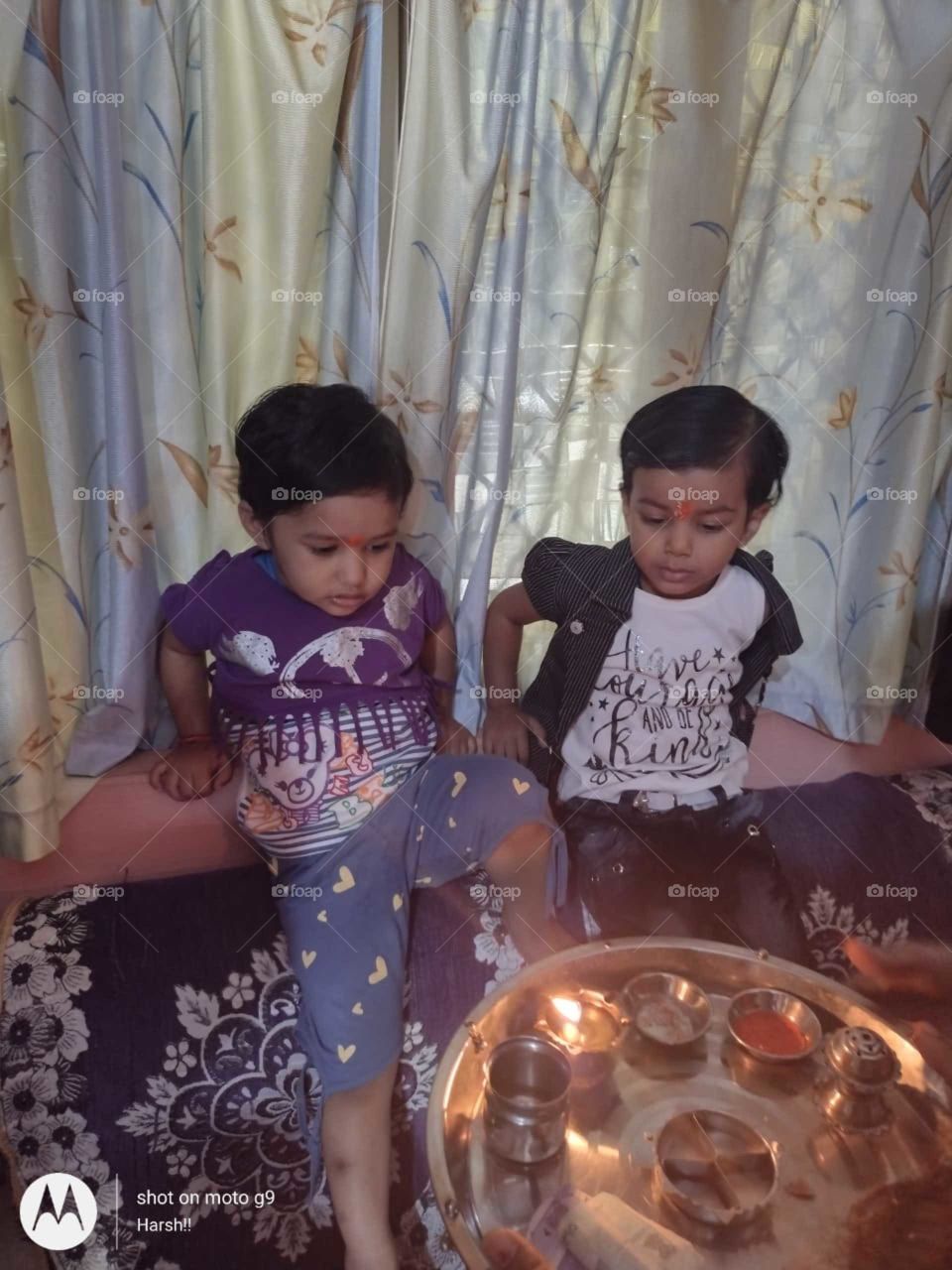 Our both Small Sister's birthday celebration time at home 🏠 . Our all family enjoyed this happiness moment of birthday celebration.