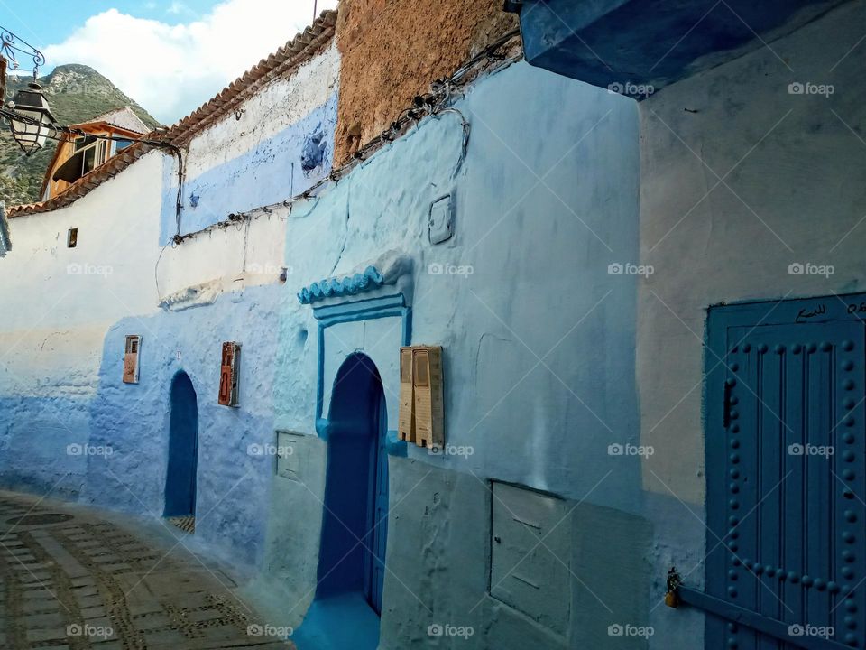 Ancien alleys in chefchaouen city of morocco
