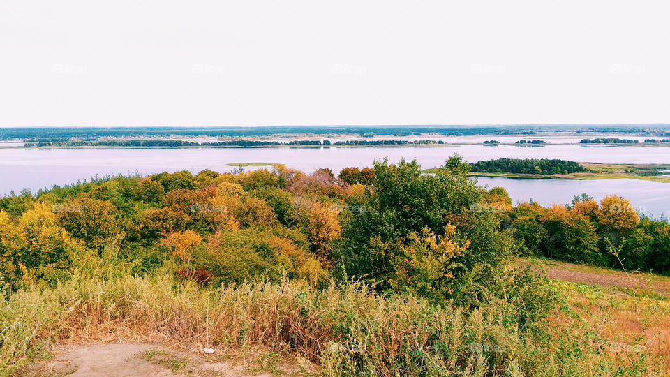 boundless water spaces of the Dnieper River in Ukraine