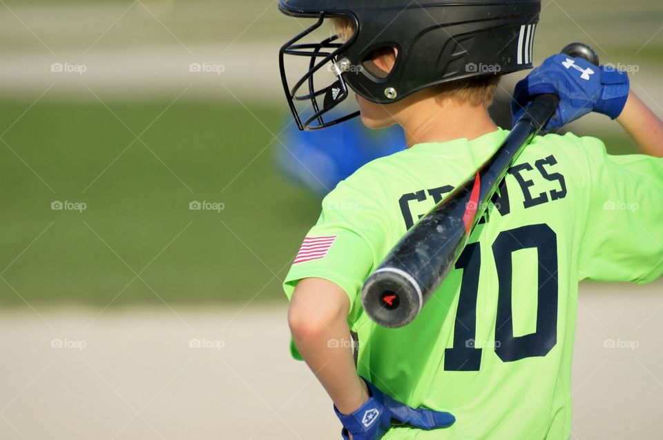 Boy playing baseball 