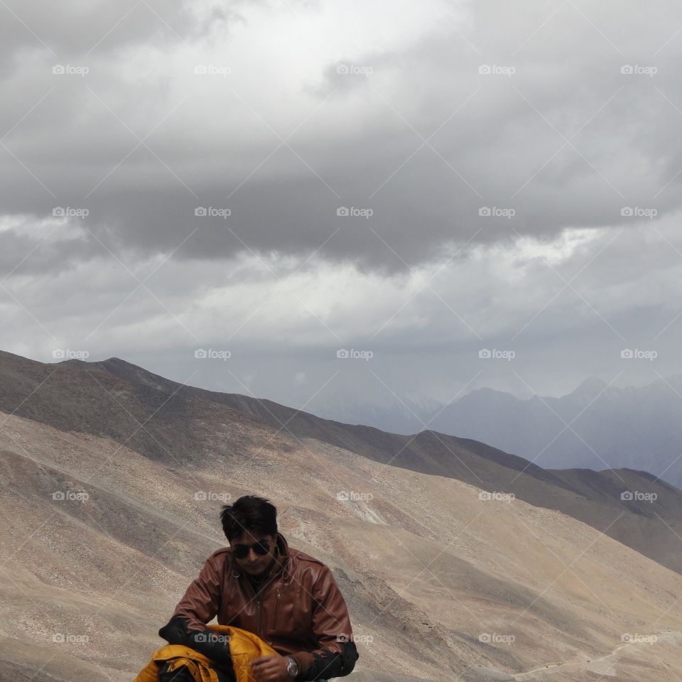 Alone. Highest motorcycle Road