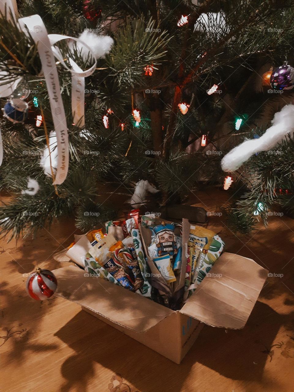 A box of New Year's sweet bouquets for relatives