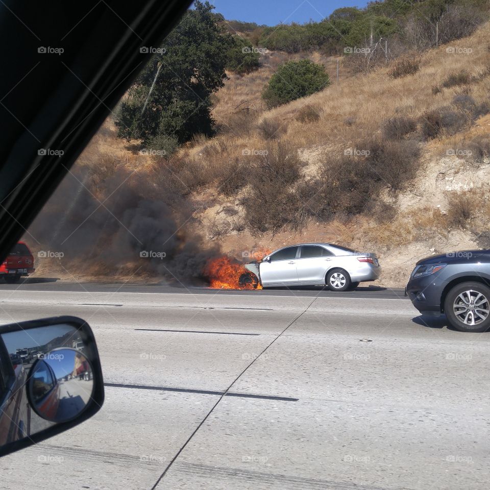 car fire