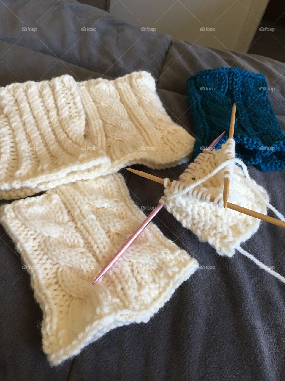 Knitting in progress 