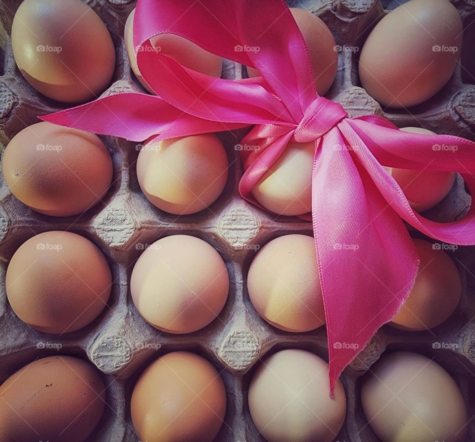 Farm fresh eggs.