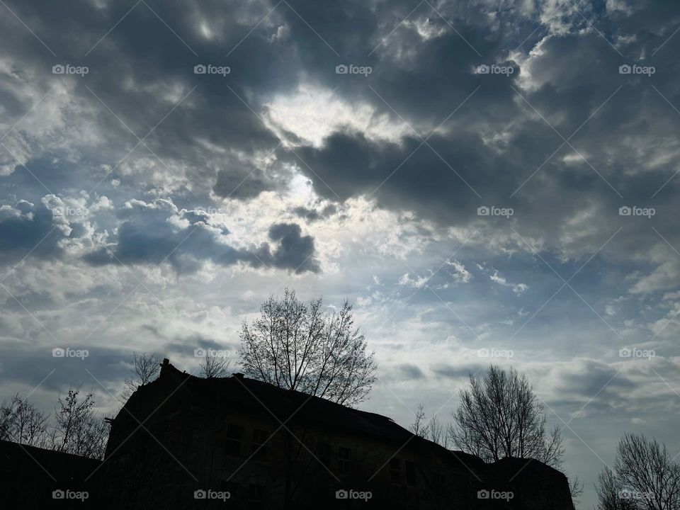 Sky over the ghost town