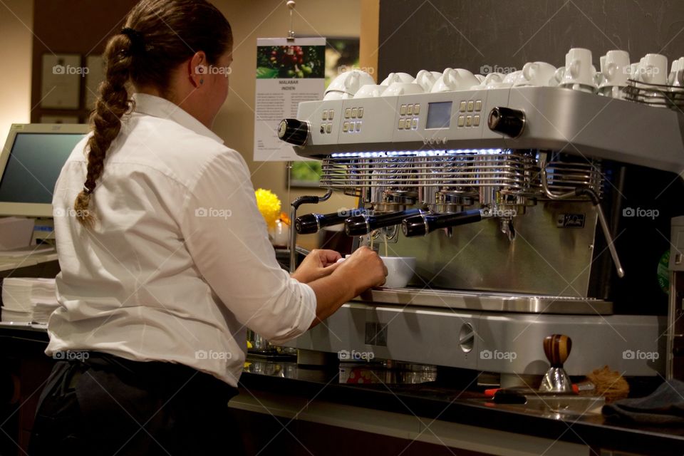 Female Cafe Worker