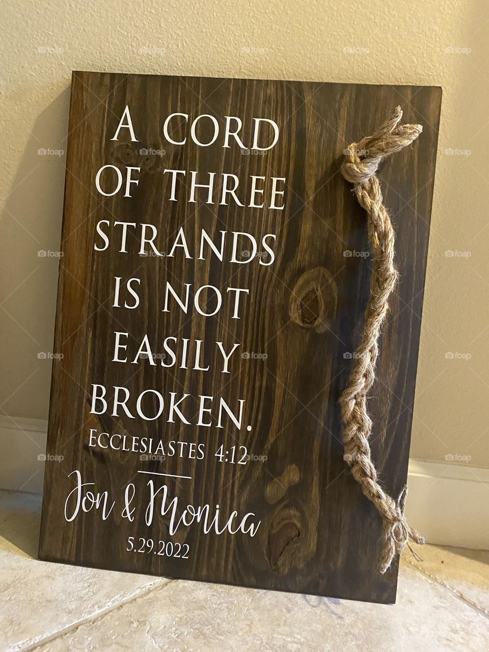 Wedding sign scripture Christian 