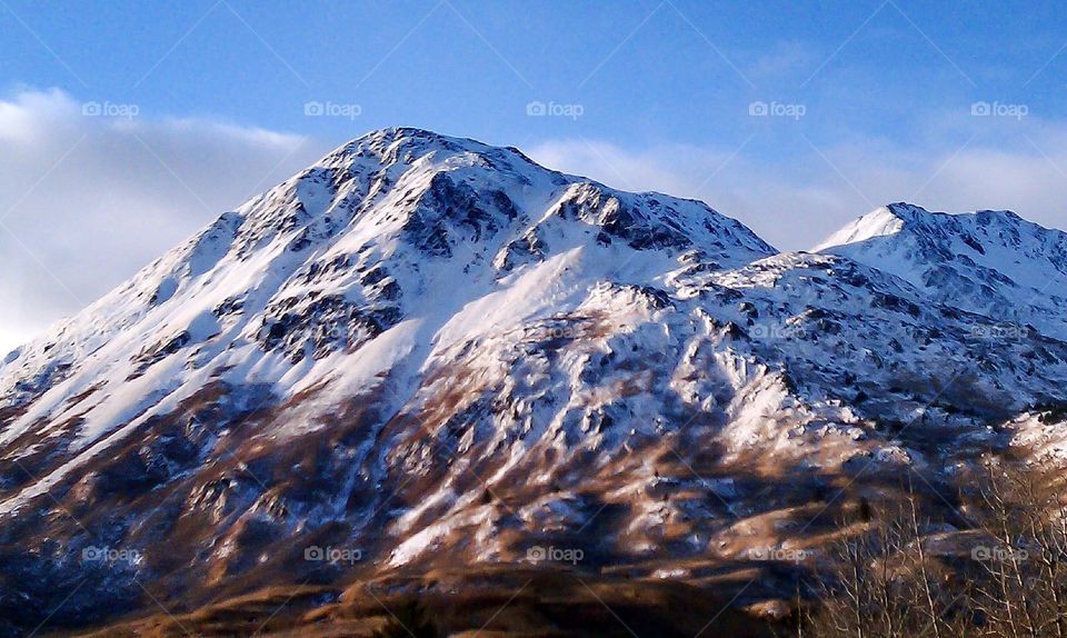 A snowy Mount Barometer, Kodiak Alaska. A snowy Mount Barometer, Kodiak Alaska