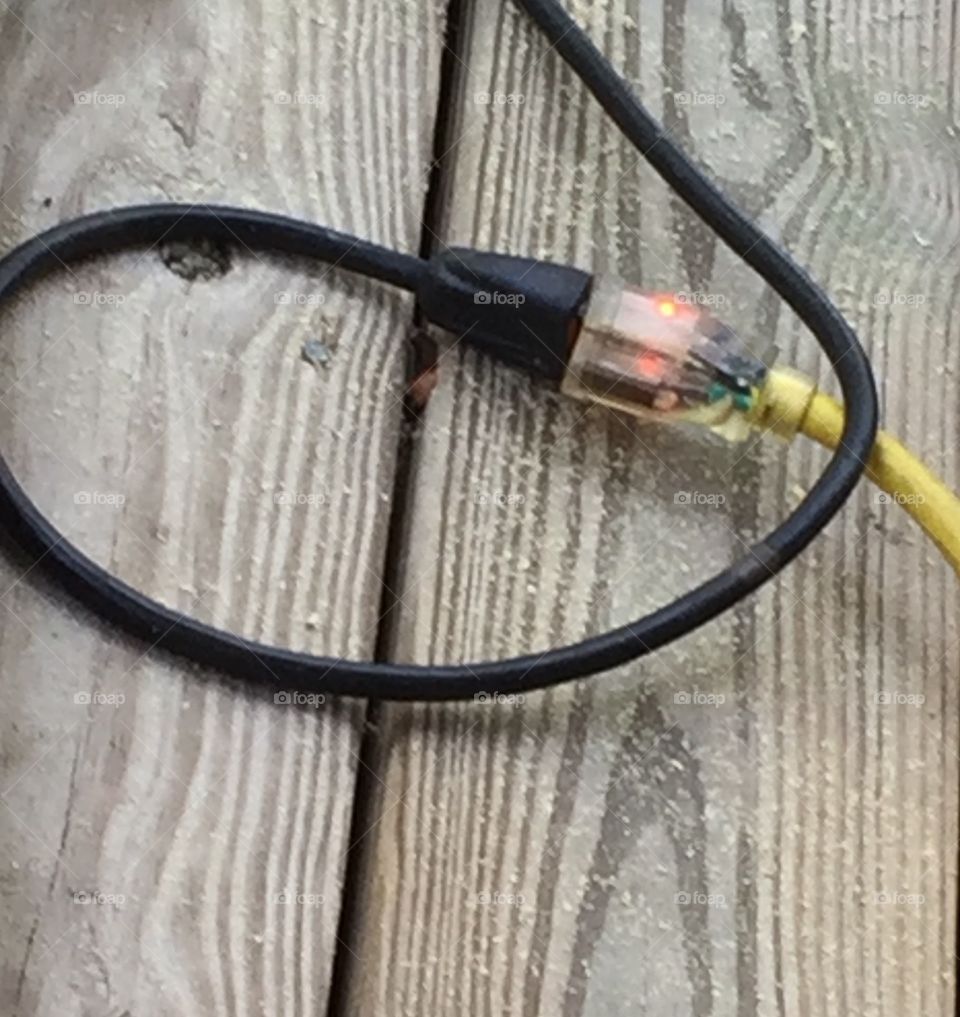 Electrical trip hazard on the walkway