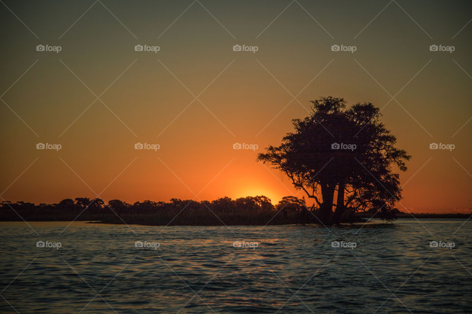 Sunset over the Chobe River