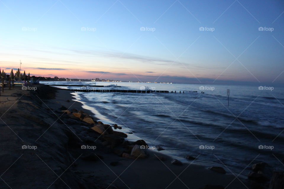 beautiful sunset on the beach