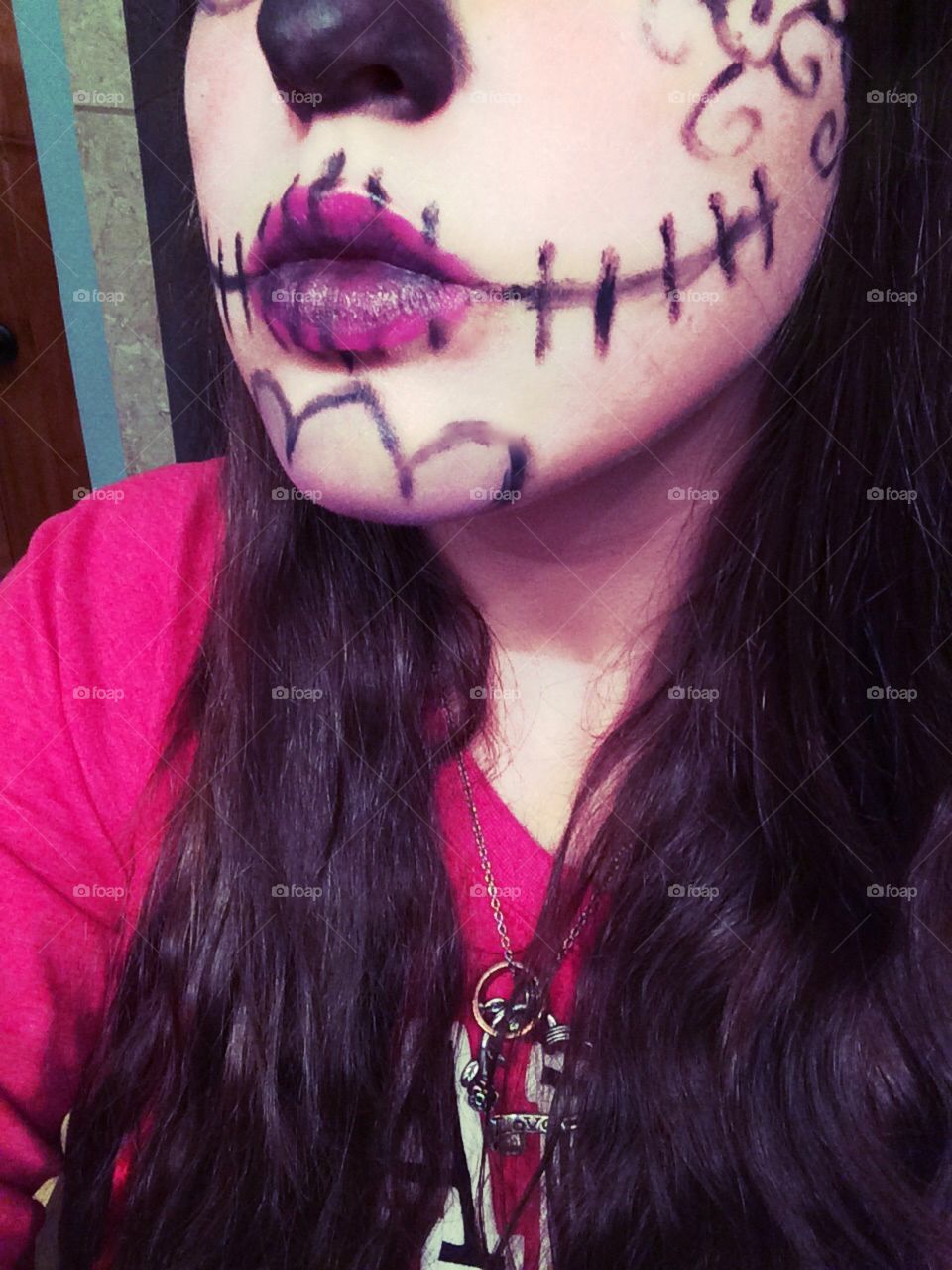 Fading sugar skull lips. My purple sugar skull lips 