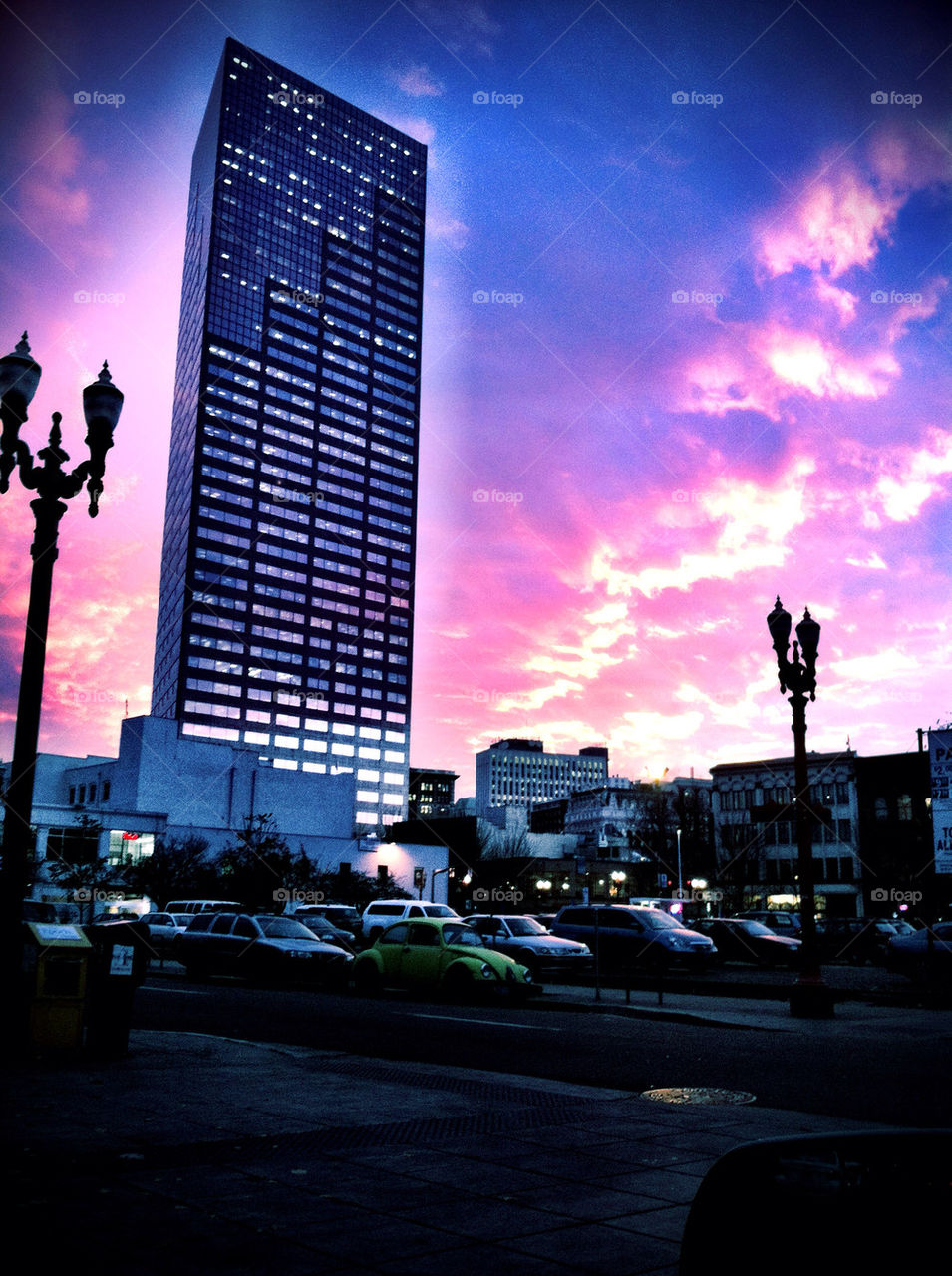 clouds portland downtown sunsets by soulful88