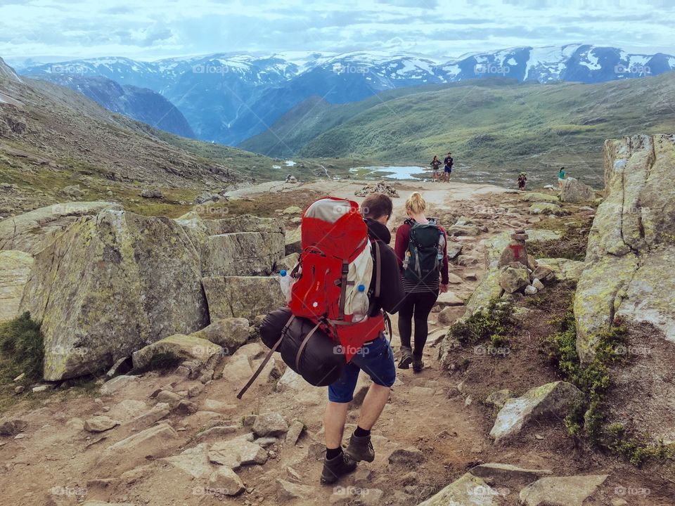 Hiking in the mountains