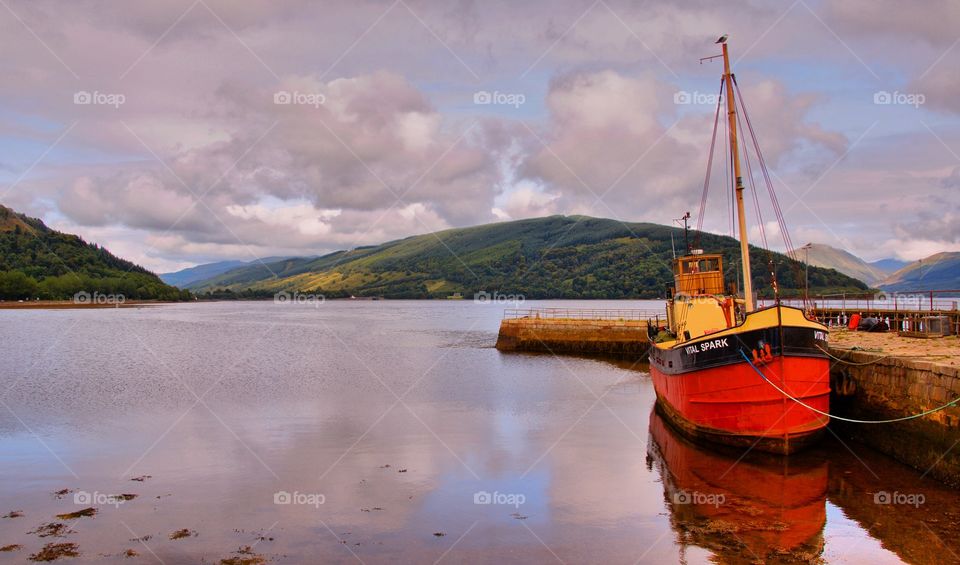 Late afternoon on Loch Fyne in Scotland 