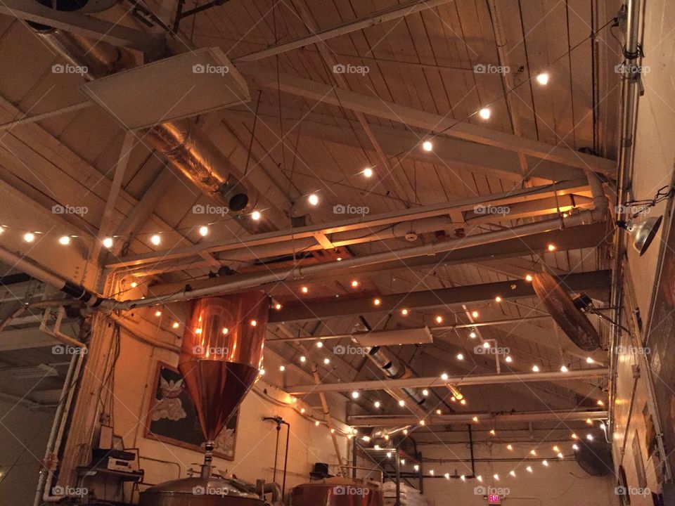 Party lights at distillery