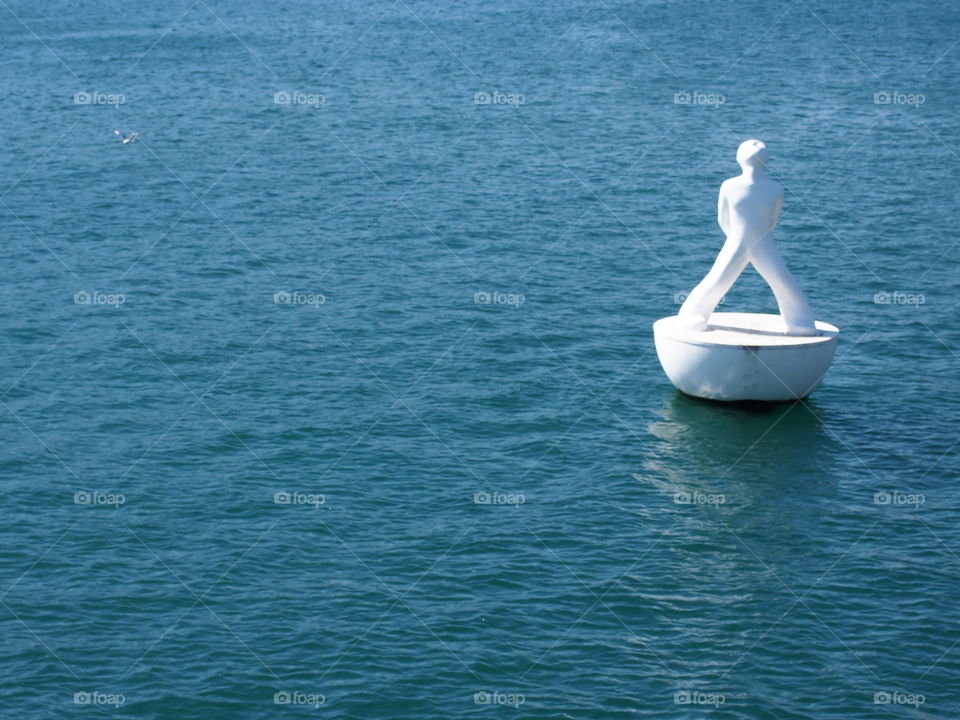 Sculpture in the port of Barcelona