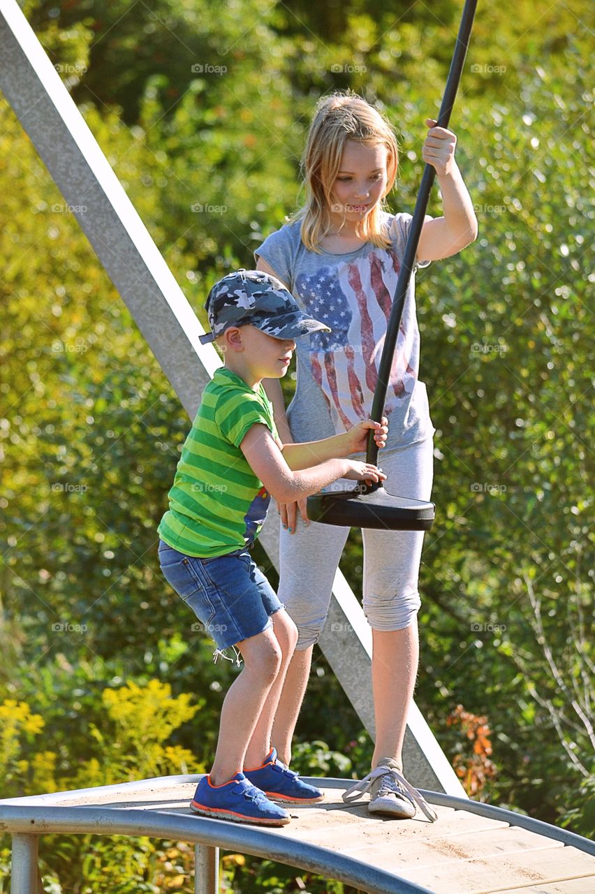 Children  at the playground