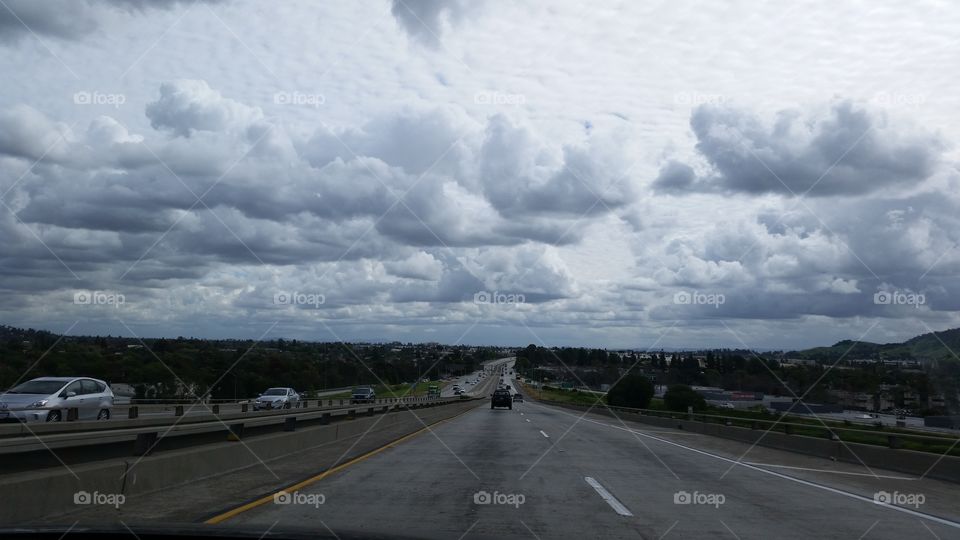 Gathering Storm Clouds . Stormy Skies before the Rain