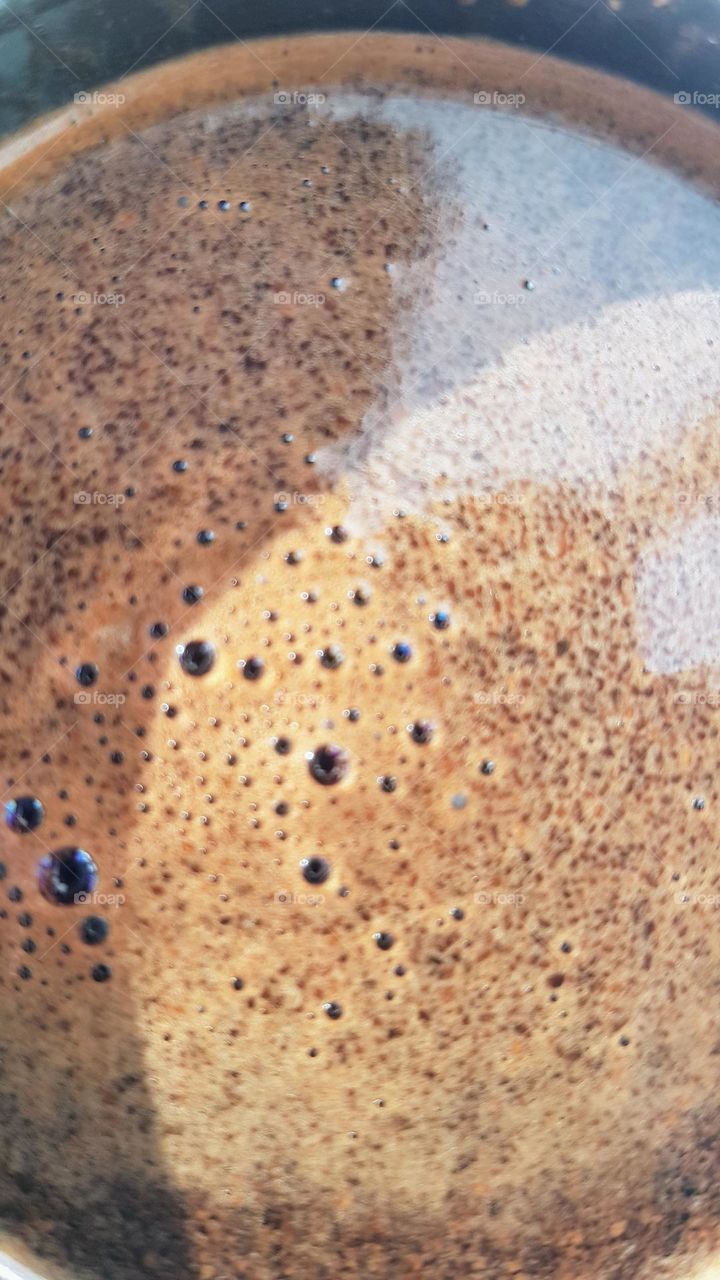 bubbles of coffee