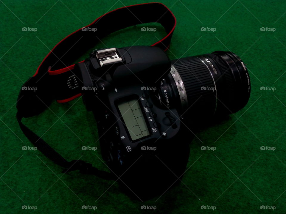 camera. camera in green background