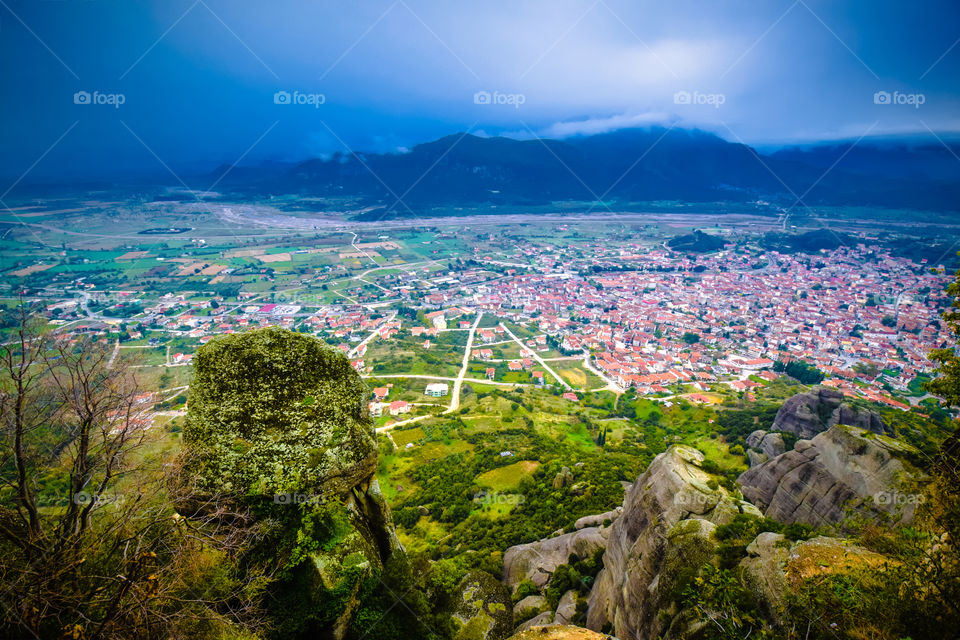 Vie From Meteora At Kalabaka, Greece
