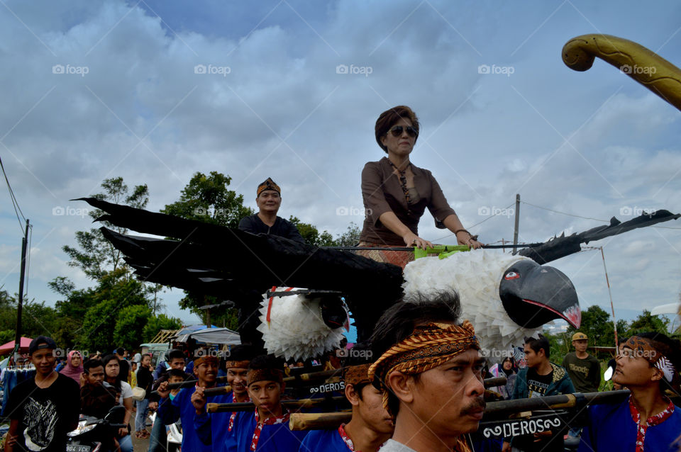 Rajawali art festival from the Sunda region of West Java, Indonesia
