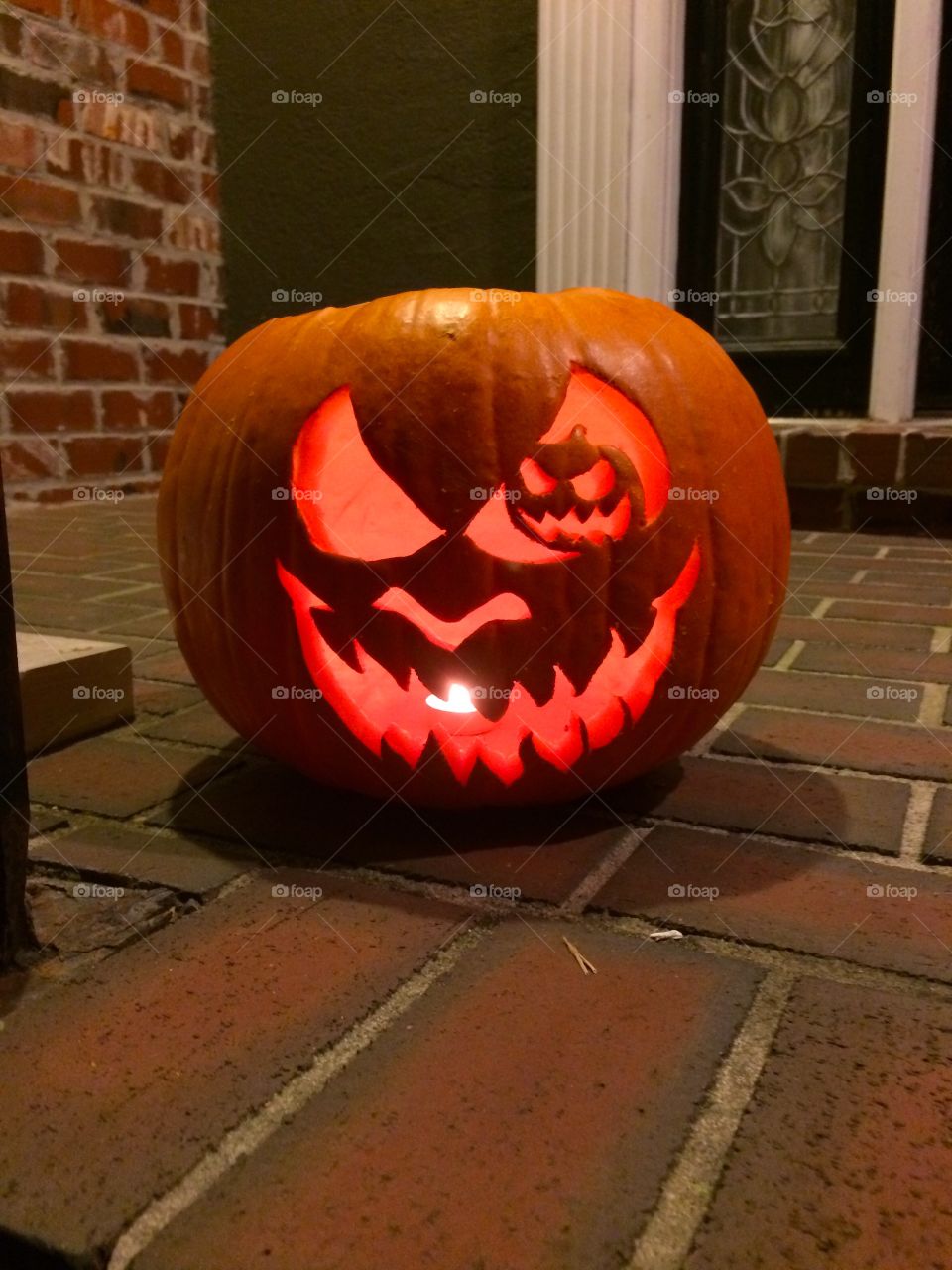 Carved Halloween pumpkin