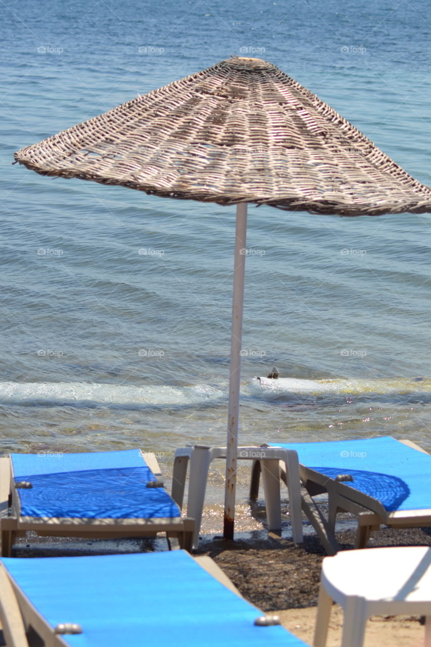 umbrella on the beach.