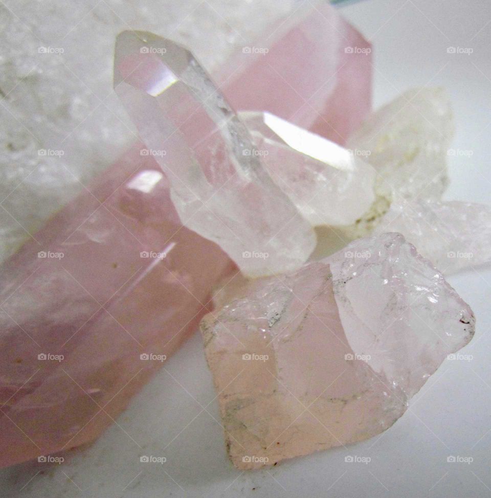 crystals pink